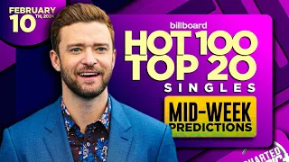 MID-WEEK PREDICTIONS | Billboard Hot 100, Top 20 Singles | February 10th, 2024