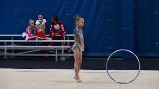 Viktoria Bukareva 7 years Level 5 Hoop routine USA Rhythmic Gymnastic Championship Indianapolis 2021