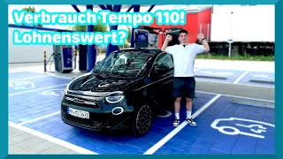 Fiat 500e Reichweite Autobahn im Sommer bei 110 km/h - lohnt sich langsamer fahren? | Morsch