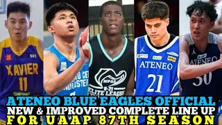 ATENEO BLUE EAGLES OFFICIAL NEW & IMPROVED COMPLETE LINE UP FOR UAAP 87TH SEASON | ADMU UPDATES