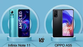 Infinix Note 11 Vs OPPO A55 - Full Comparison [Full Specifications]