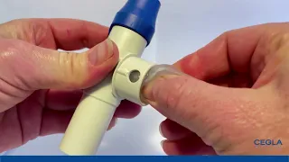 Atemtherapiegerät RC Cornet® PLUS - einfache und sichere Montage des Schlauchs