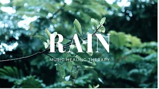 Relaxing rain music, sleep induction music, rain sound sleep music, healing music, meditation music