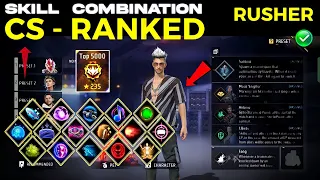 Clash squad (rusher) Skill Combination - Best character combination for cs rank