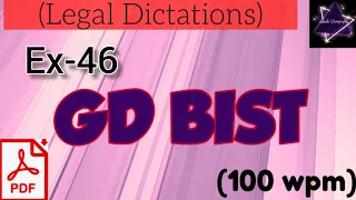 Ex-46 #100wpm GD BIST LEGAL DICTATION #legaldictation  #femalevoice @InfiniteStenography