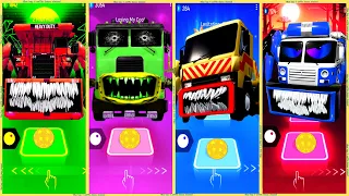 coffin dance - Dump Truck Eater vs Truck Eater vs Tow Truck Eater vs Fire Truck Eater | Tiles HOP ❗