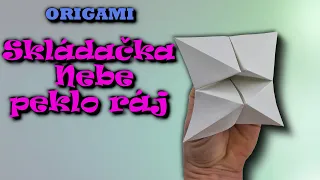 Nebe, peklo, ráj - Origami skládačka - jak složit nebe peklo ráj