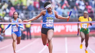 Alana Reid & Hydel WIN Penn Relays Championship of America 4x100m Relay w/ #3 ALL-TIME 44.16!