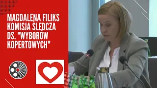 Magdalena Filiks: Komisja śledcza ds. "wyborów kopertowych".