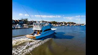 66 Custom Carolina Docking at Bohicket Marina, captain Scott Osler