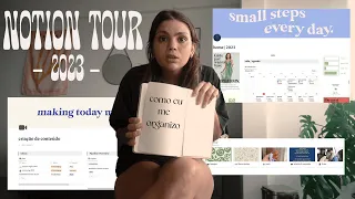 TOUR PELO MEU NOTION DE 2023 💫 | Como eu organizo TODA minha vida com o NOTION (templates gratuitos)