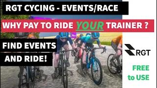 RGT cycling - Check out a Group Ride/ Race! - FREE Alternative to ZWIFT & TrainerRoad !