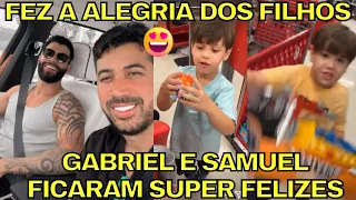 Gusttavo Lima FAZ A ALEGRIA de Gabriel e Samuel em dia de COMPRAS em Miami. Veja!