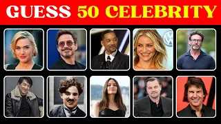 Guess the Celebrity in 5 Seconds | 50 Most Famous People l Celebrity Quiz