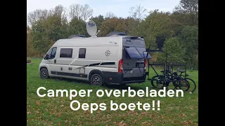 Oeps boete camper overbeladen