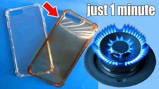 Clean Yellowness of Transparent Mobile Cover with Gas stove | Clean Silicon Cover | Clean Phone Ca