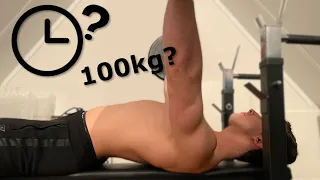 How long does it take to bench 100kg?