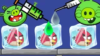 Unfreeze Angry Birds - DRAWING WATER WAY TO BREAK ICE RESCUE ANGRY BIRDS!!