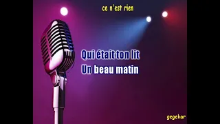 ce n'est rien...de  JULIEN CLERC ma version en karaoke