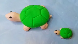 how to make tortoise with air dry clay /DIY turtle making with Clay for home decoration /craft idea