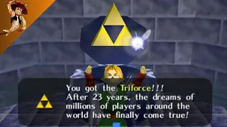 link finally gets the triforce