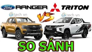 [HOT] So sánh Chi tiết xe bán tải Ford Ranger 2023 và Mitsubishi Triton | i-tech vn