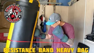 How To Use A Resistance Band Heavy Bag Attachment- A GREAT TOOL TO IMPROVE YOUR INSIDE BOXING SKILLS