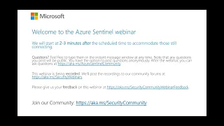 Azure Sentinel webinar: Deep dive on Azure Sentinel features and functionality