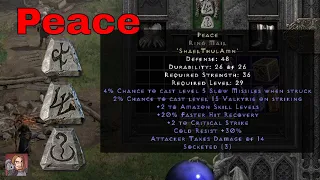 Diablo II Resurrected Rune Words - Peace (Shael Thul Amn)