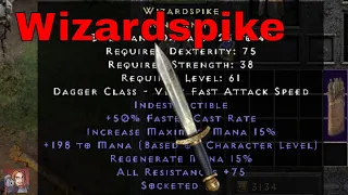 D2R Unique Items - Wizardspike (Bone Knife)