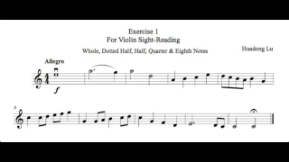 Sight-reading Exercise 1 for violin