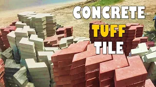 How to make tuff tile |  How Paver Blocks are Made | Concrete Tuff Tile | Yellow Skills #handmade
