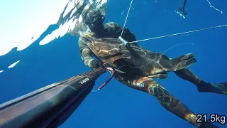 Deep spearfishing Croatia