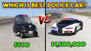 GTA 5 ONLINE : CHEAPEST POLICE CAR VS MOST EXPENSIVE POLICE CAR (WHICH IS BEST?)