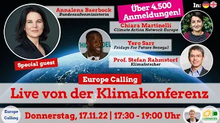 Europe Calling Live von der Klimakonferenz #cop27 - Disaster oder Hoffnungsschimmer? (Deutsch)