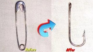 Make your own fishing hook with safety pin #GMSfishing