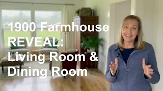 1900 Farmhouse Renovation Reveal: Living & Dining Room  |  AnOregonCottage.com