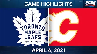 NHL Game Highlights | Maple Leafs vs. Flames - Apr. 4, 2021