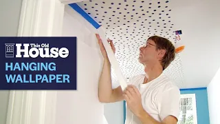 How to Wallpaper a Ceiling | This Old House