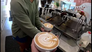 1 Hour Barista POV Opening Shift With a Huge Line!