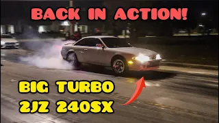 SINGLE TURBO 2JZ NISSAN 240SX VS RENNTECH MERCEDES GT63 AMG + X5M | GOLF R (IS38) VS 2 MKV SUPRAS