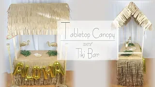 Tabletop Tiki Canopy DIY / Tiki Bar /  Party Decor