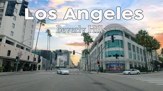 Scenic Drive to Beverly Hills on I-10 West & CA-60 West | Cloudy Day in Los Angeles, California 2023