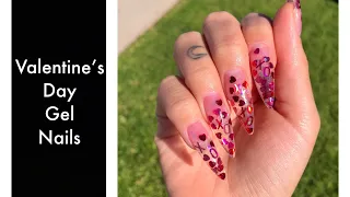 Valentines Nails | Encapsulated Gel Nails | Kiara Sky Gelly Tips + Builder Gel Overlay