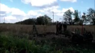 Украина АТО  Обстрел позиций Украинской армии из трофейного миномета  Август 2014