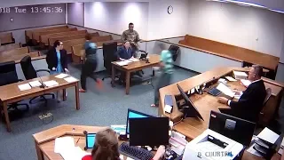 Judge Chases Inmates Escaping Courtroom