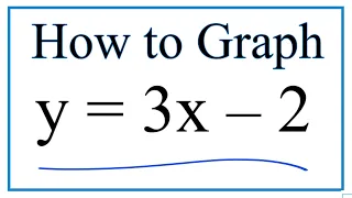 How to Graph y = 3x - 2