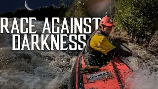 Race Against Darkness - Solo Whitewater in Spring Flood as Night Falls!