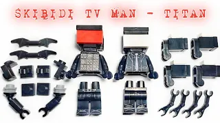 Lego Titan TV Man & Upgraded Titan TV Man in Skibidi Toilet | Unofficial Lego Minifigures
