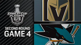 Sharks shut out Golden Knights in Game 4, even series